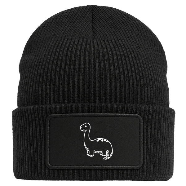 Beanie Brontosaurus Dinosaurier Black Mütze