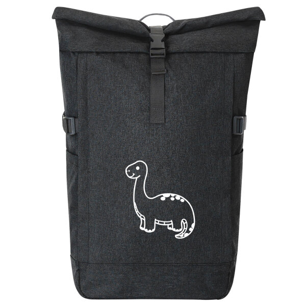 Kurierrucksack Brontosaurus Dinosaurier 30-44 Liter Black Melange