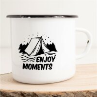 Emaille Tasse Enjoy Moments Vintage 300ml