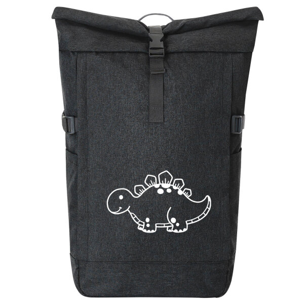 Kurierrucksack Stegosaurus Dinosaurier 30-44 Liter Black Melange