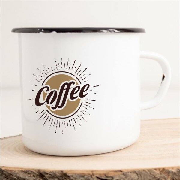 Emaille Tasse Coffee Vintage 300ml