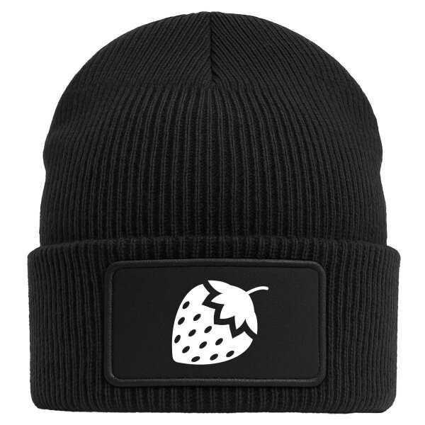 Beanie Erdbeere Strawberry Black Mütze