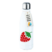 Edelstahl-Trinkflasche Erdbeere Strawberry 500ml...