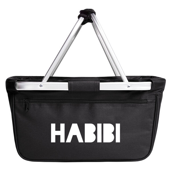 Einkaufskorb faltbar Habibi Schatz Freund 20 Liter Tragekorb Black