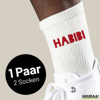 Socken Habibi Schatz Freund Größe 37/46 White...
