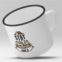 Emaille Tasse Stay wild Vintage 300ml
