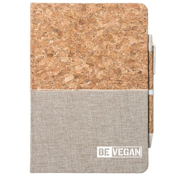 Notizbuch A5 Be Vegan Modern 80 Blatt inkl. Kugelschreiber