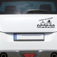 Autoaufkleber Zwillinge an Bord ca. 20x11cm