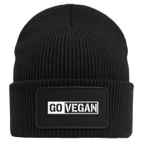 Beanie Go Vegan Modern Black Mütze