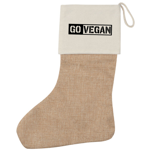 Weihnachtsstrumpf Go Vegan Modern Beige