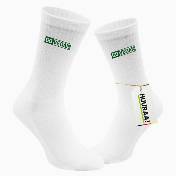 Socken Go Vegan Modern Größe 37/46 White Motiv Tennissocken