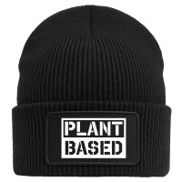 Beanie Plant Based Modern Black Mütze