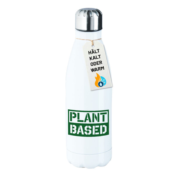 Edelstahl-Trinkflasche Plant Based Modern 500ml Wasserflasche