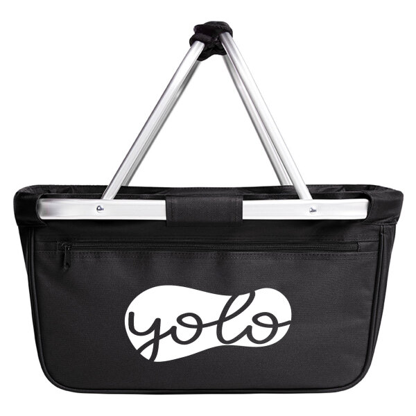Einkaufskorb faltbar YOLO you only live once 20 Liter Tragekorb Black