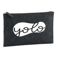 Kulturbeutel YOLO you only live once 1 Liter Filz...