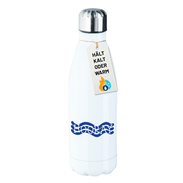 Edelstahl-Trinkflasche Hooray Hurra 500ml Wasserflasche