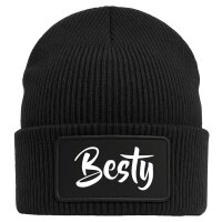Beanie Besty Bestie Black Mütze