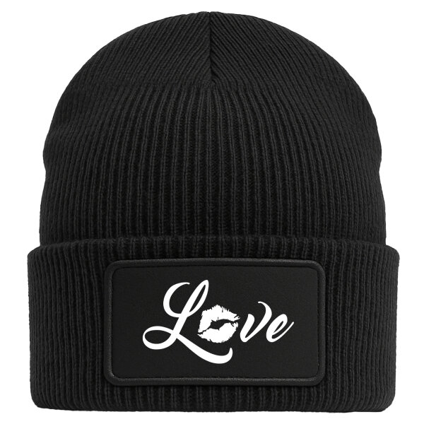 Beanie Love Kuss Black Mütze