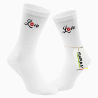 Socken Love Kuss Größe 37/46 White Motiv...