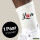 Socken Love Kuss Größe 37/46 White Motiv Tennissocken