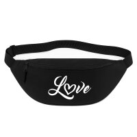 Bauchtasche Love Herz Hearth 2,5 Liter Black Crossbody Bag