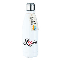 Edelstahl-Trinkflasche Love Herz Hearth 500ml Wasserflasche