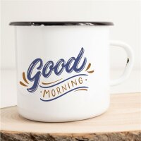 Emaille Tasse Good Morning Vintage 300ml