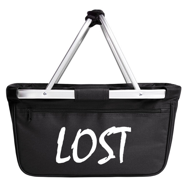 Einkaufskorb faltbar Lost Jugendwort 20 Liter Tragekorb Black