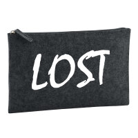 Kulturbeutel Lost Jugendwort 1 Liter Filz Charcoal...