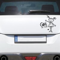 Autoaufkleber Mädchen an Bord ca. 15x16cm