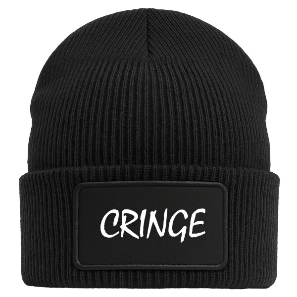 Beanie Cringe Jugendwort Black Mütze