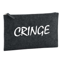 Kulturbeutel Cringe Jugendwort 1 Liter Filz Charcoal...