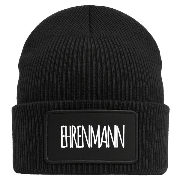 Beanie Ehrenmann Jugendwort Black Mütze