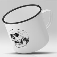 Emaille Tasse Totenkopf Vintage 300ml
