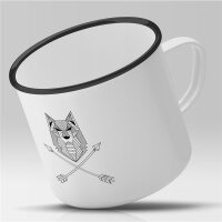 Emaille Tasse Böser Wolf Vintage 300ml
