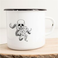 Emaille Tasse Totenkopf Vintage 300ml