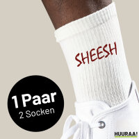 Socken Sheesh Jugendwort Größe 37/46 White Motiv Tennissocken