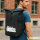 Kurierrucksack like a Boss Spruch 30-44 Liter Black Melange
