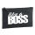 Kulturbeutel like a Boss Spruch 1 Liter Filz Charcoal Kosmetiktasche