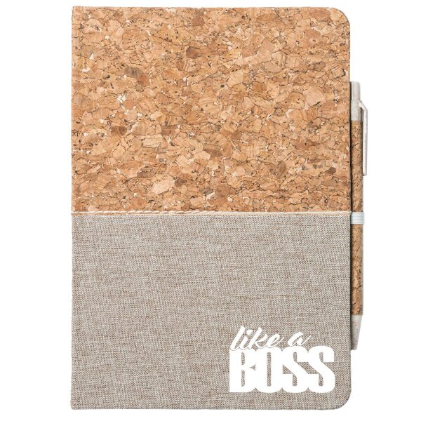 Notizbuch A5 like a Boss Spruch 80 Blatt inkl. Kugelschreiber