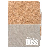 Notizbuch A5 like a Boss Spruch 80 Blatt inkl. Kugelschreiber