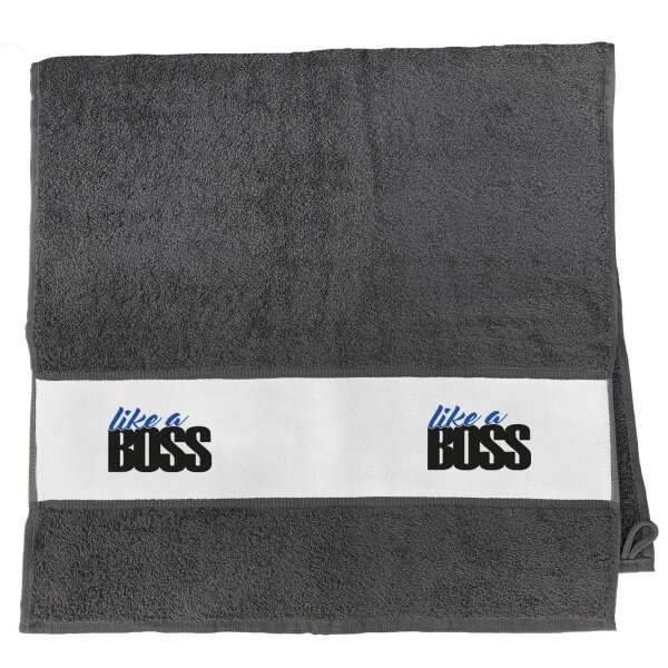Handtuch like a Boss Spruch 50x100cm