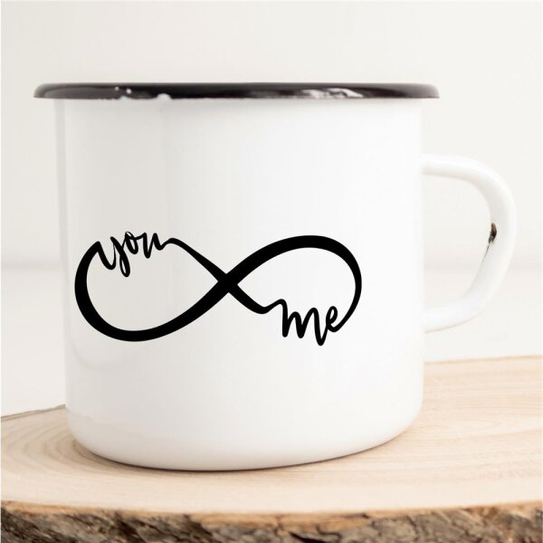 Emaille Tasse You and me Vintage 300ml
