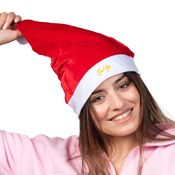 Weihnachtsmütze See Ya Spruch