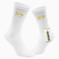 Socken See Ya Spruch Größe 37/46 White Motiv Tennissocken