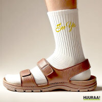 Socken See Ya Spruch Größe 37/46 White Motiv Tennissocken