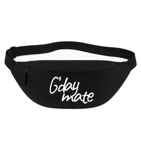Bauchtasche G`day mate Spruch 2,5 Liter Black Crossbody Bag