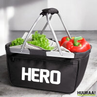 Einkaufskorb faltbar Hero Held 20 Liter Tragekorb Black