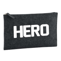 Kulturbeutel Hero Held 1 Liter Filz Charcoal Kosmetiktasche