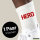 Socken Hero Held Größe 37/46 White Motiv Tennissocken